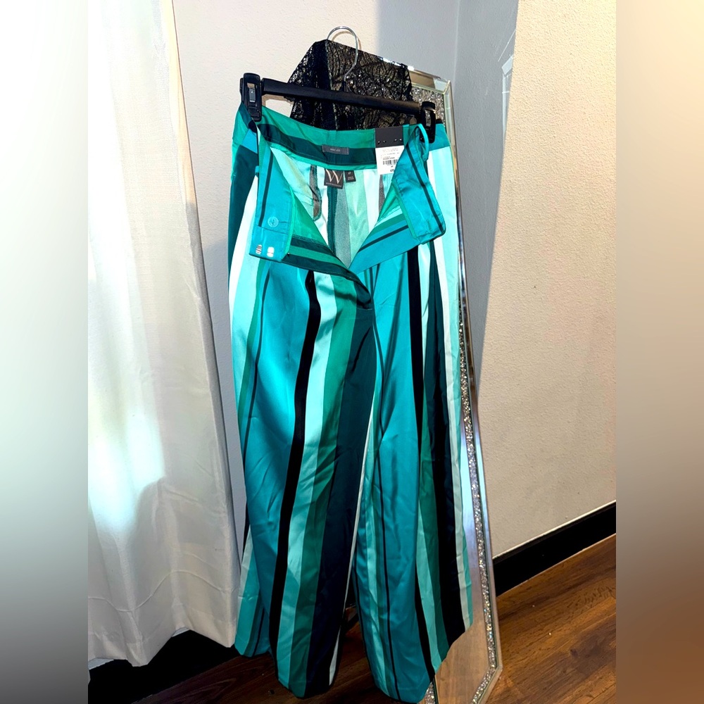 Dressy veranda stripe wide leg pants